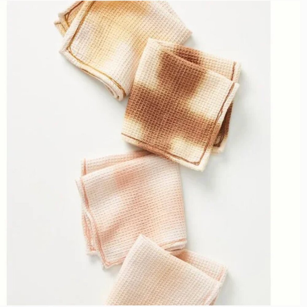 ⭐️ Amie Tie-Dye Boho Farm Peasant Hipster Hippie Art Deco Napkin Dishcloth Set